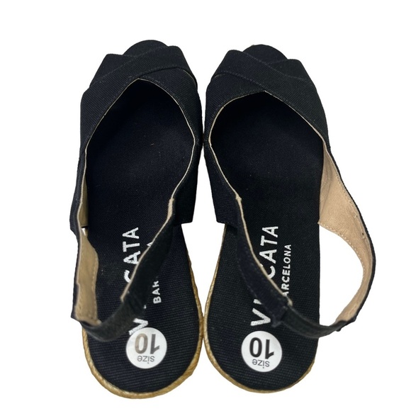 Viscata Calella Canvas Espadrille Platform Wedges‎ Sling Back Size EU41 US10 - Picture 6 of 11